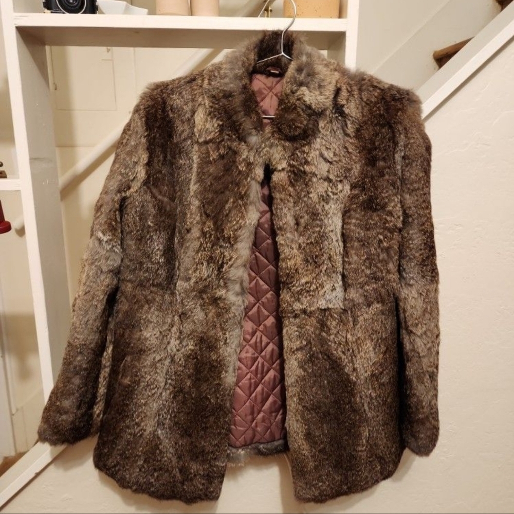 Vintage cropped fur coat